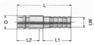 Druckluftstecktülle 6 mm