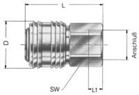 Druckluft Kupplung mit Innengewinde 1/2'