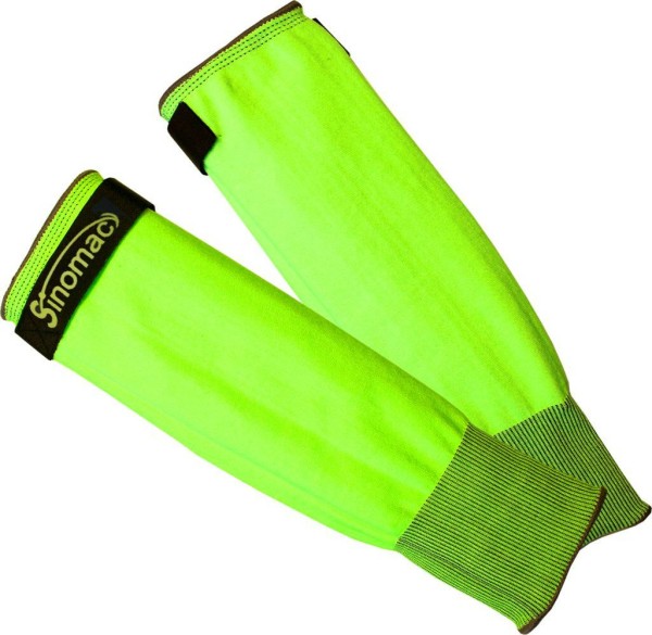 Armschutz, schnittfest limonengrün 40cm mit Klettverschluß